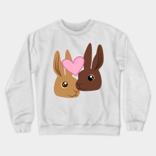 Two rabbits in love Crewneck Sweatshirt